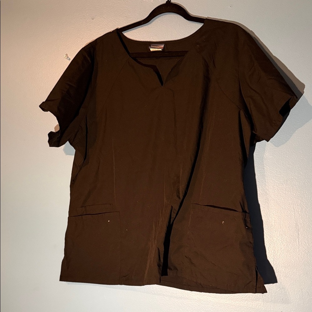 Cherokee Scrub Top Classic Black Women's Top